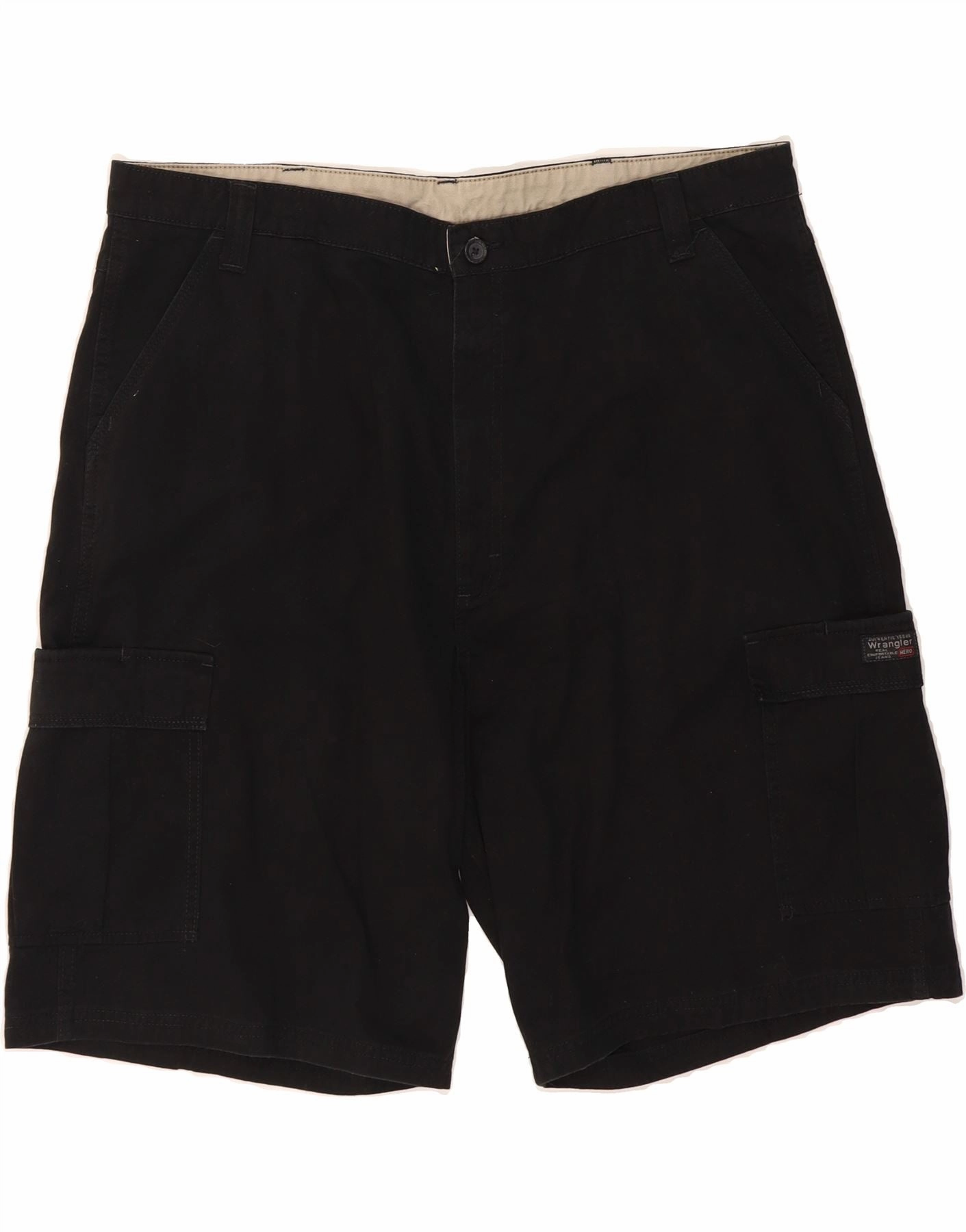 WRANGLER Mens Cargo Shorts W40 XL Black Cotton Quick Wear garden work
