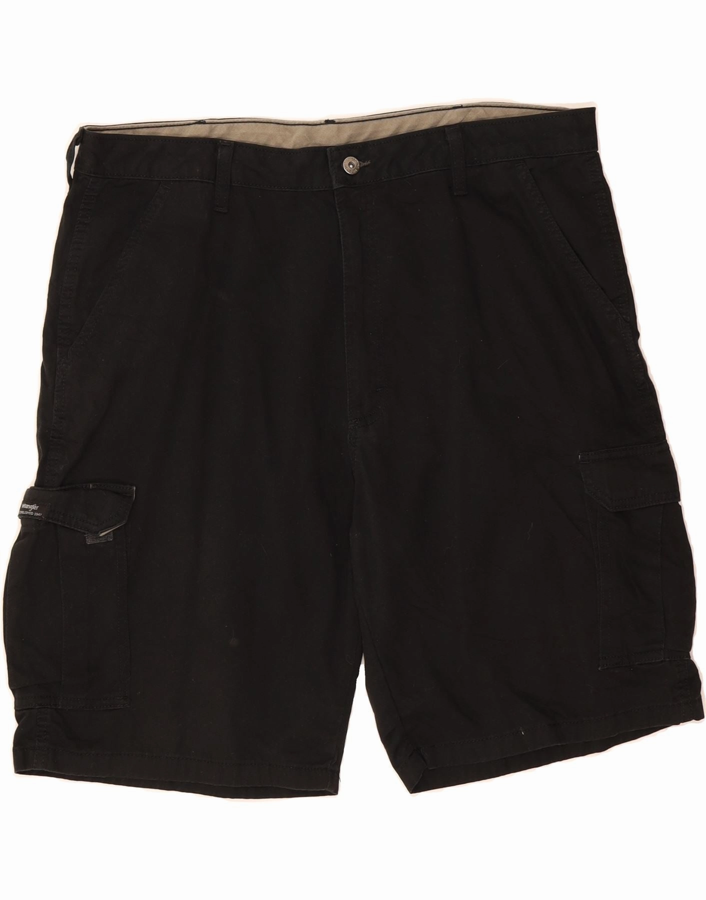 Flexible Comfort Wear Hypoallergenic fabric WRANGLER Mens Cargo Shorts W40 XL Black Cotton