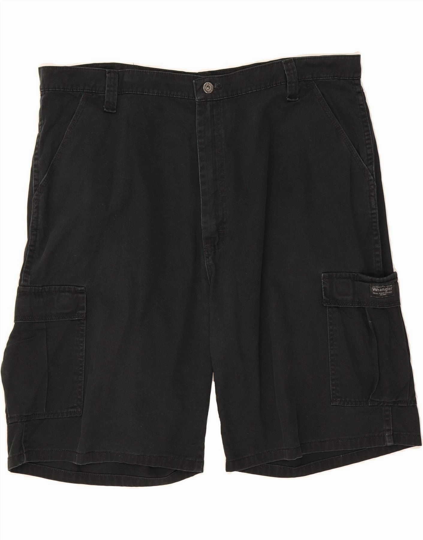 WRANGLER Mens Cargo Shorts W40 XL Black Cotton multiple pockets