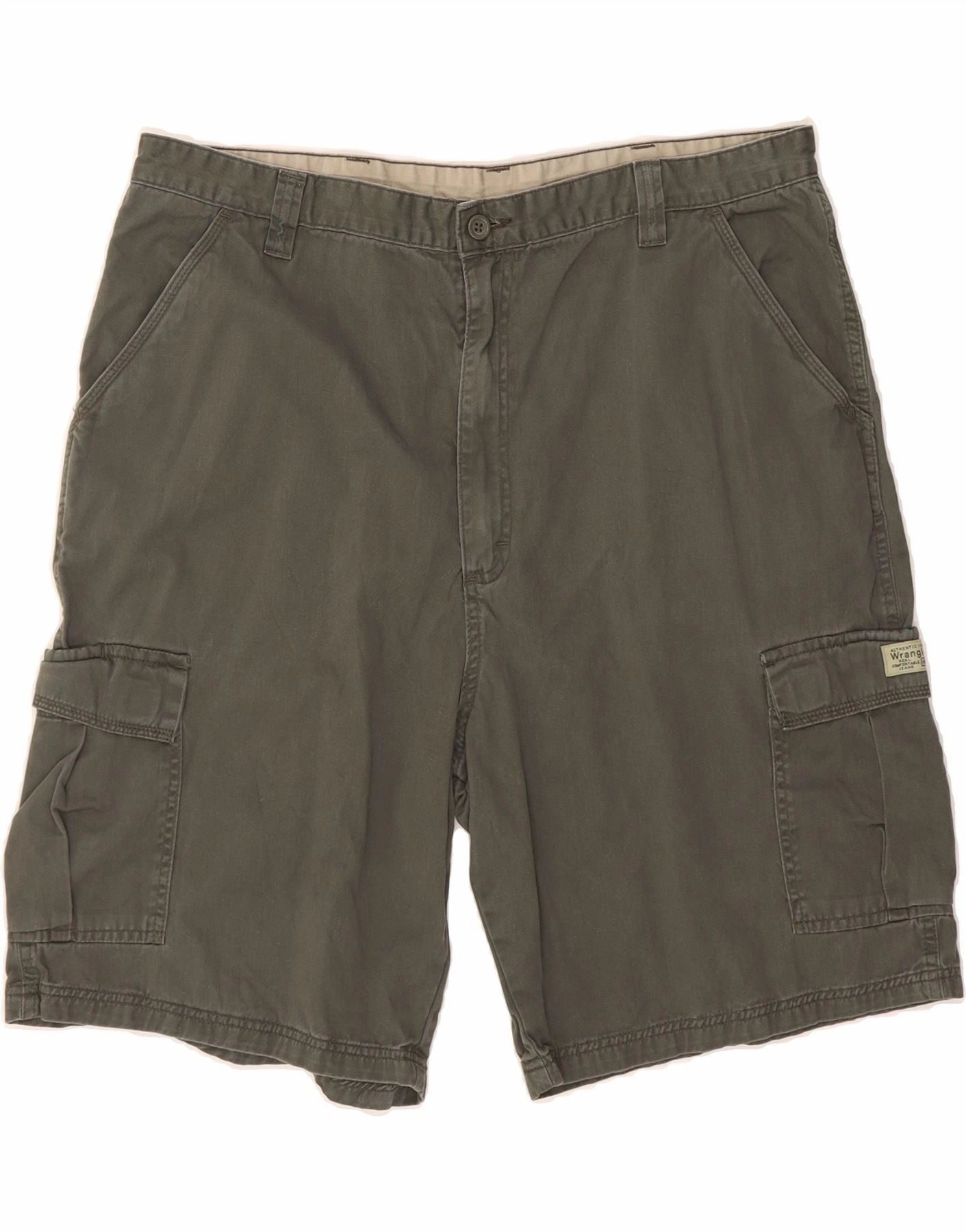 WRANGLER Mens Cargo Shorts W40 XL  Grey Cotton Outdoor Activity Chill Flex