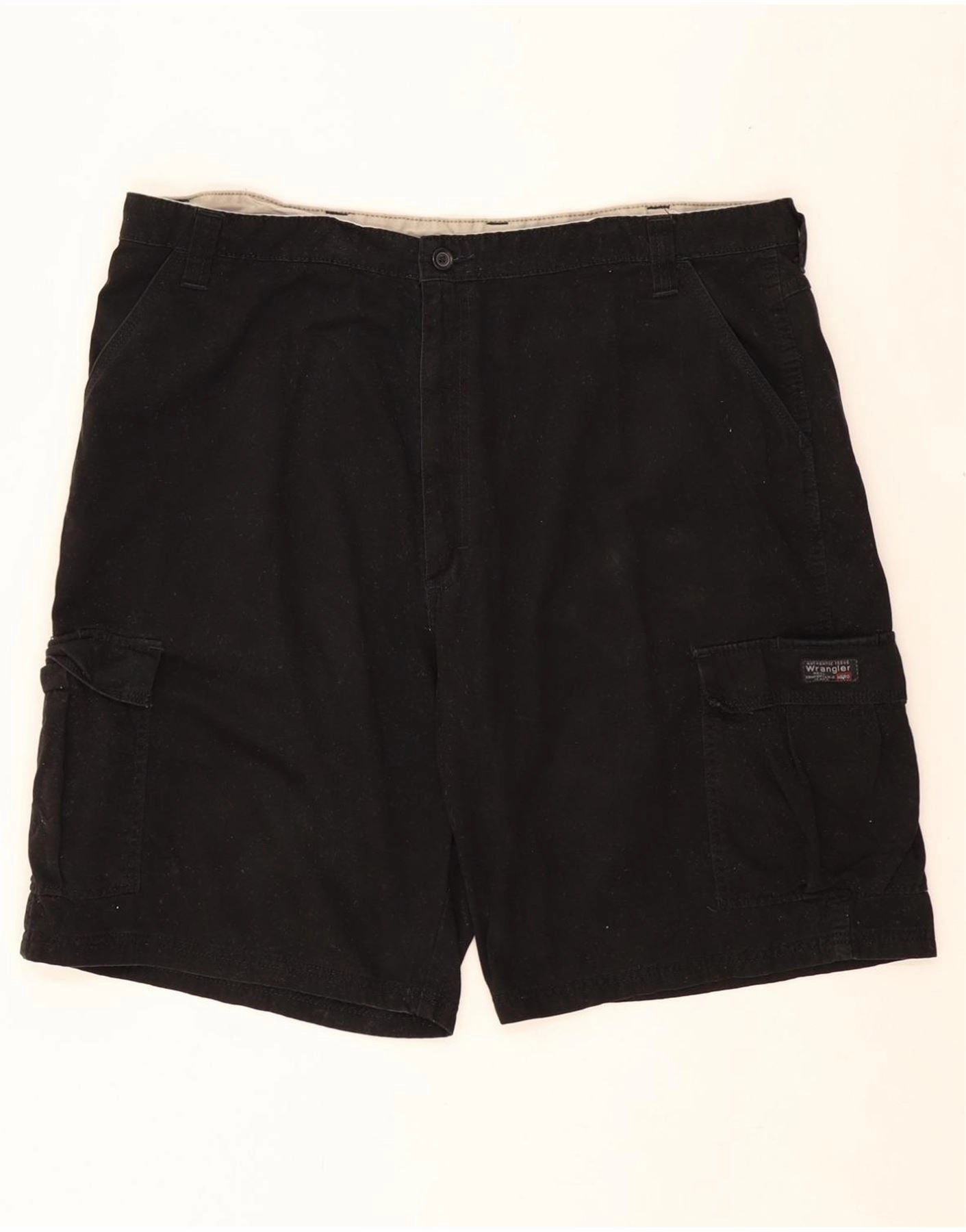 Ultra Breathable WRANGLER Mens Cargo Shorts W42 2XL Black Cotton