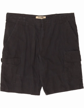 WRANGLER Mens Cargo Shorts W42 2XL Black Cotton Hot Weather