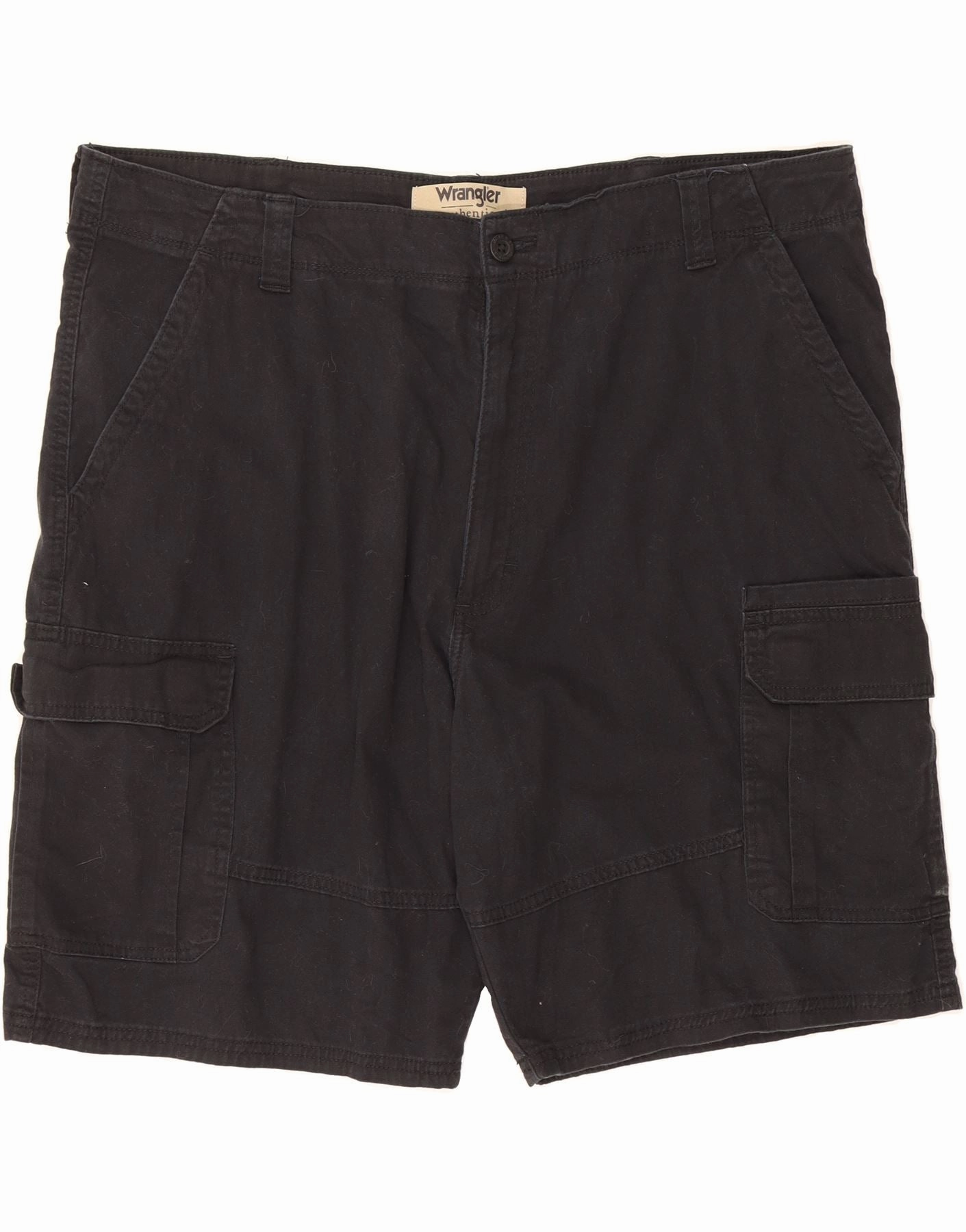 WRANGLER Mens Cargo Shorts W42 2XL Black Cotton Hot Weather