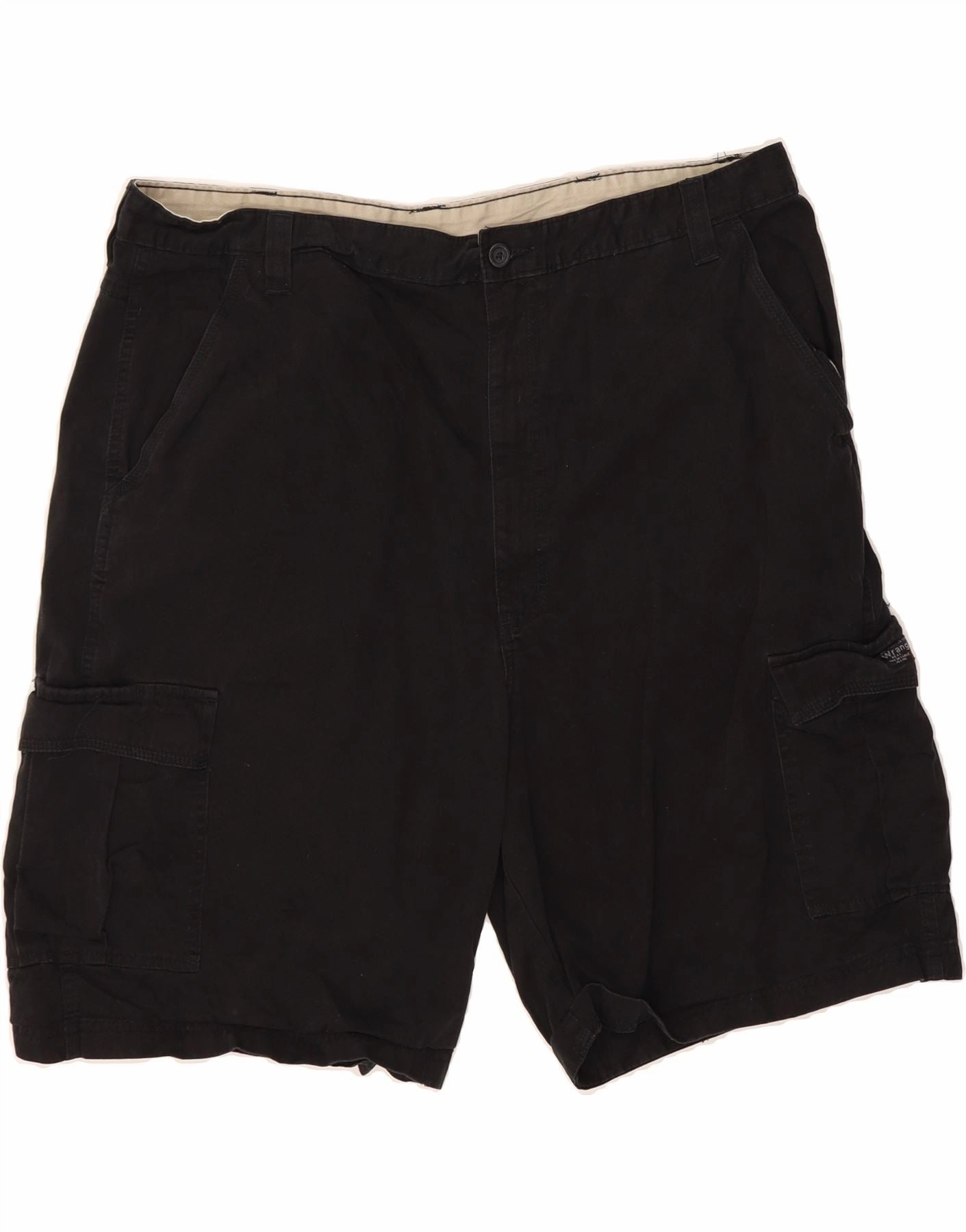 WRANGLER Mens Cargo Shorts W42 2XL  Black Cotton Casual Active