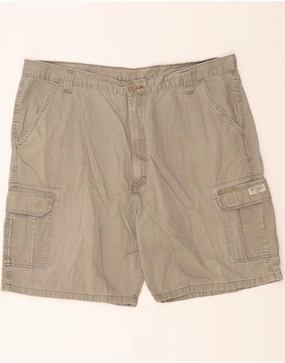 WRANGLER Mens Cargo Shorts W42 2XL Grey Cotton Relaxed Motion