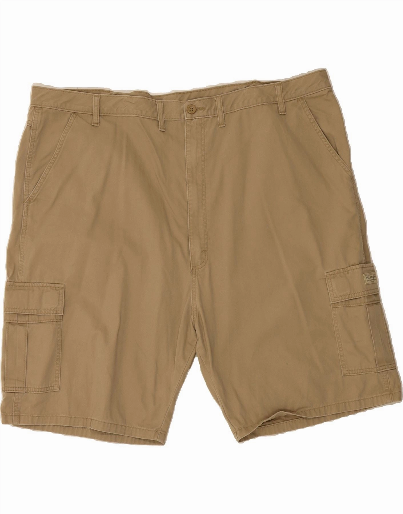 Daily Fit Airy Feel WRANGLER Mens Cargo Shorts W48 4XL Beige Cotton