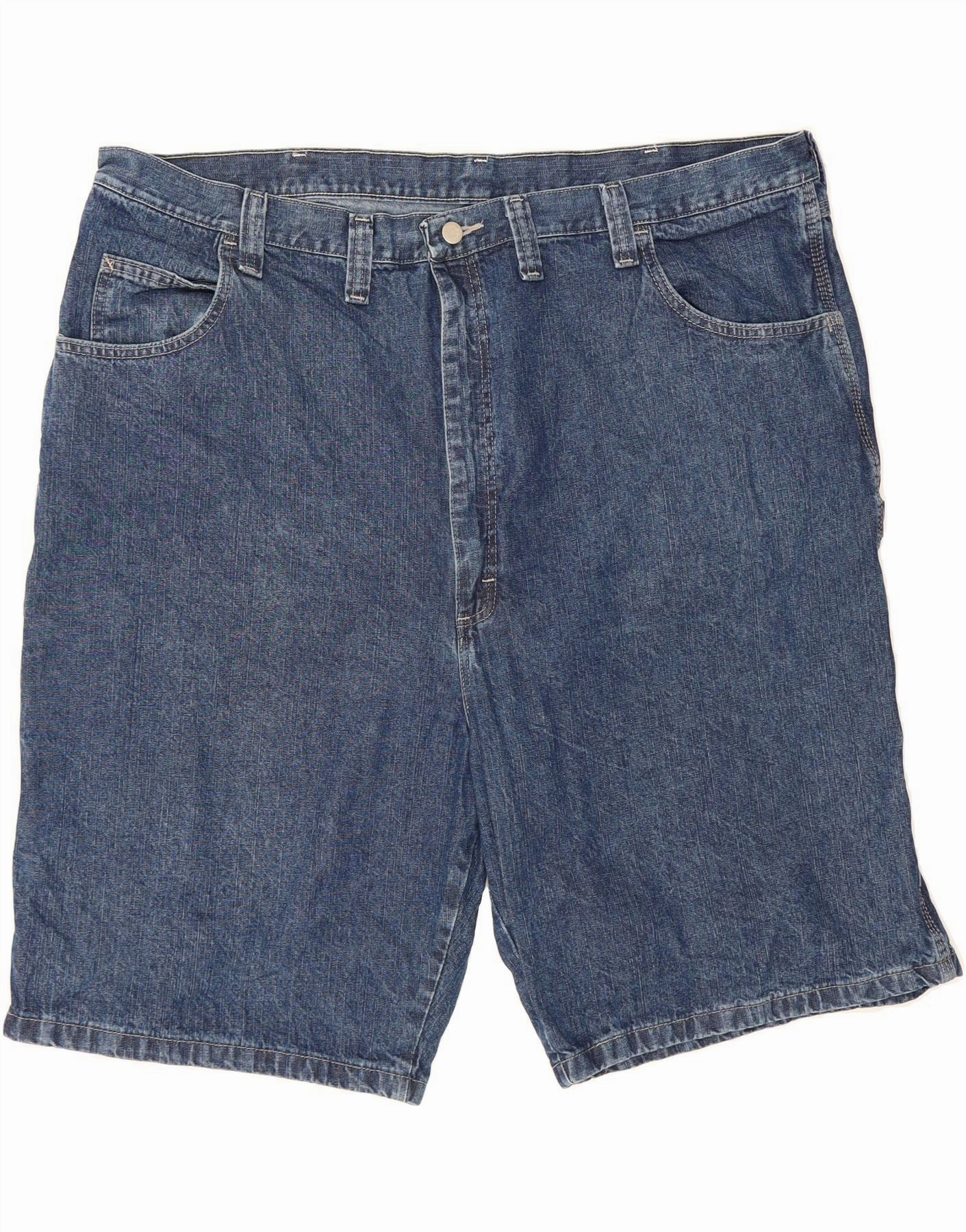 Warm Mood Move Easy WRANGLER Mens Carpenter Cargo Denim Shorts W46 3XL  Navy Blue Cotton