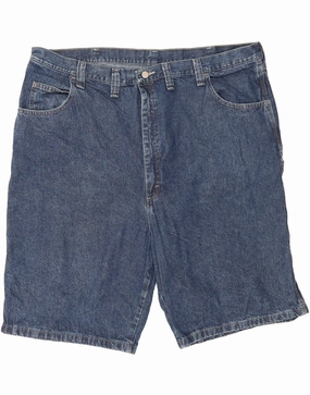 Warm Mood Move Easy WRANGLER Mens Carpenter Cargo Denim Shorts W46 3XL  Navy Blue Cotton