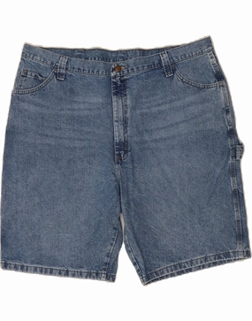 Relaxed Waistband Soft Waistband WRANGLER Mens Carpenter Denim Shorts W42 2XL Blue Cotton