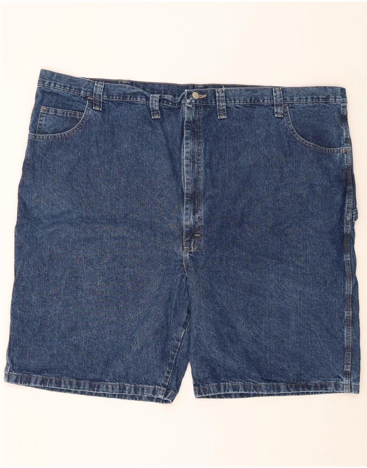 Sport Mood Airy Design WRANGLER Mens Carpenter Denim Shorts W54 5XL Blue Cotton