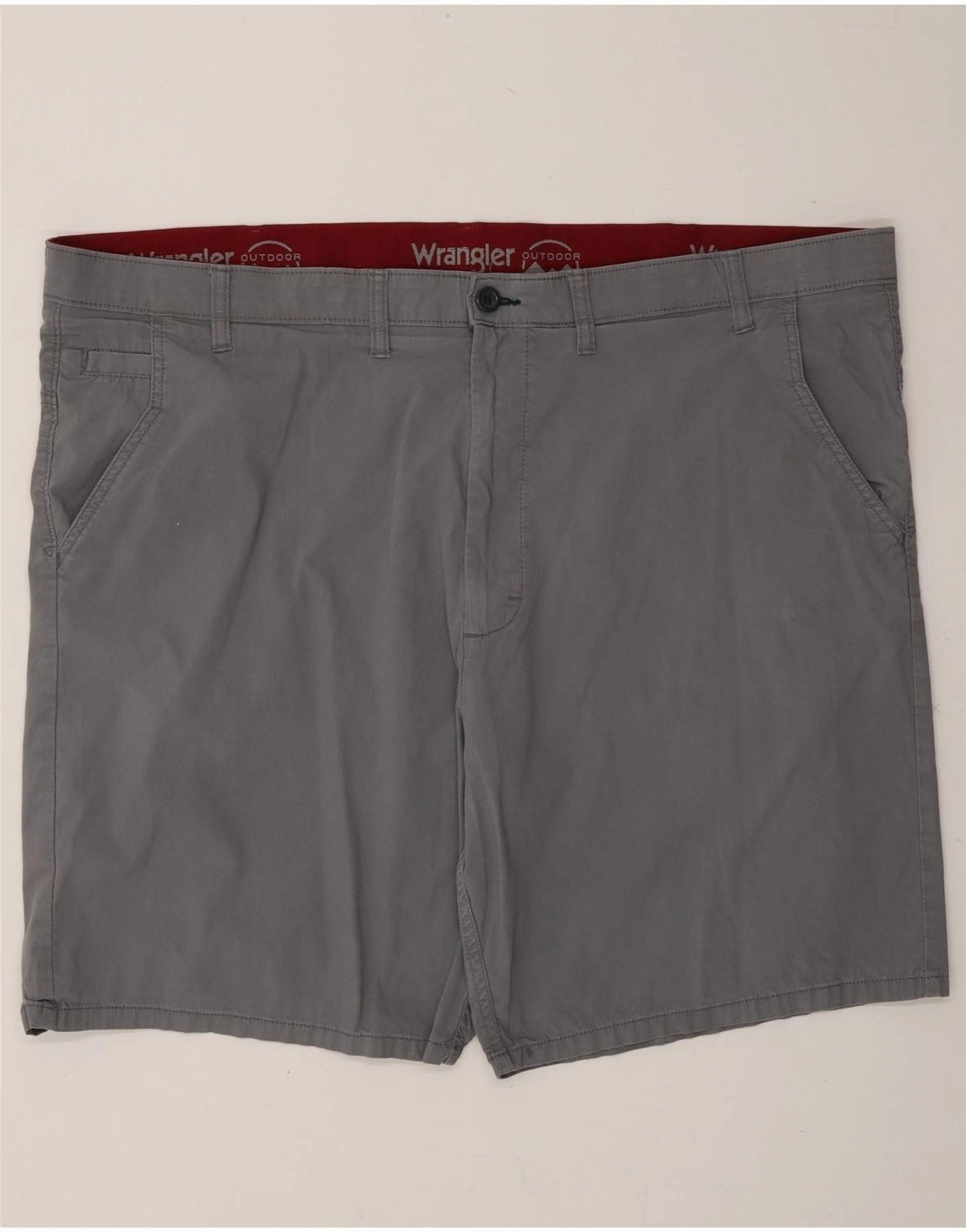 Non slip grip WRANGLER Mens Casual Shorts W44 2XL Grey Cotton