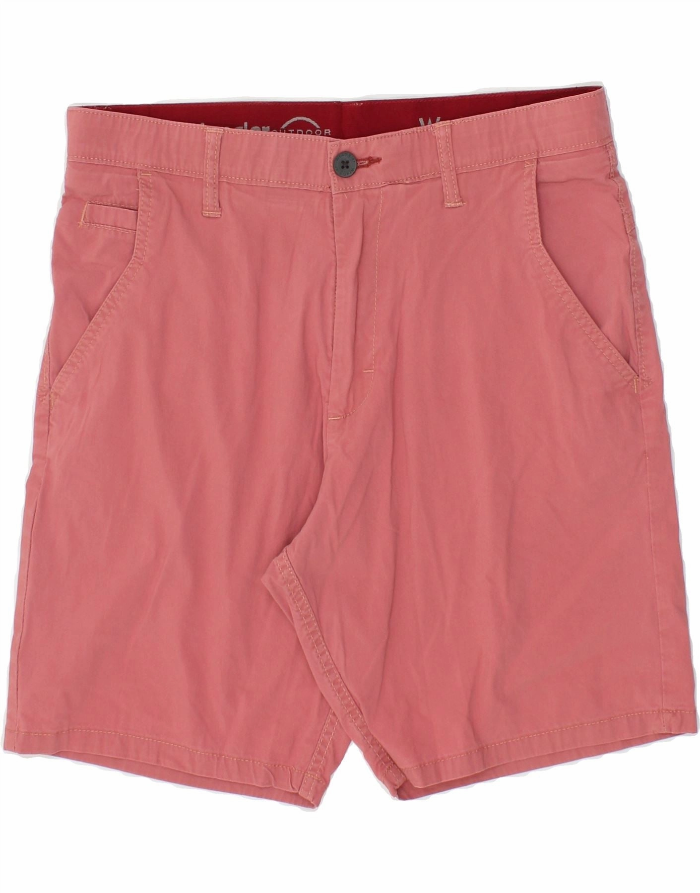 WRANGLER Mens Chino Shorts W32 Medium Pink Cotton mix and match