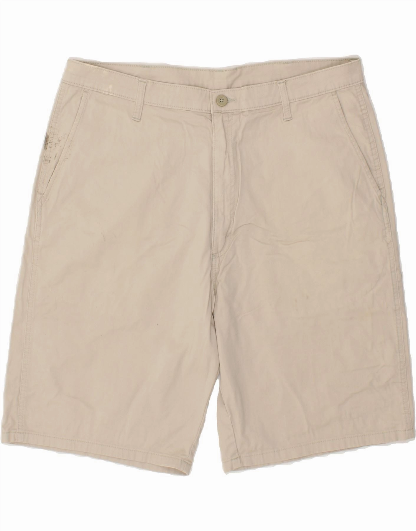 WRANGLER Mens Chino Shorts W38 XL Beige Cotton Performance Ready