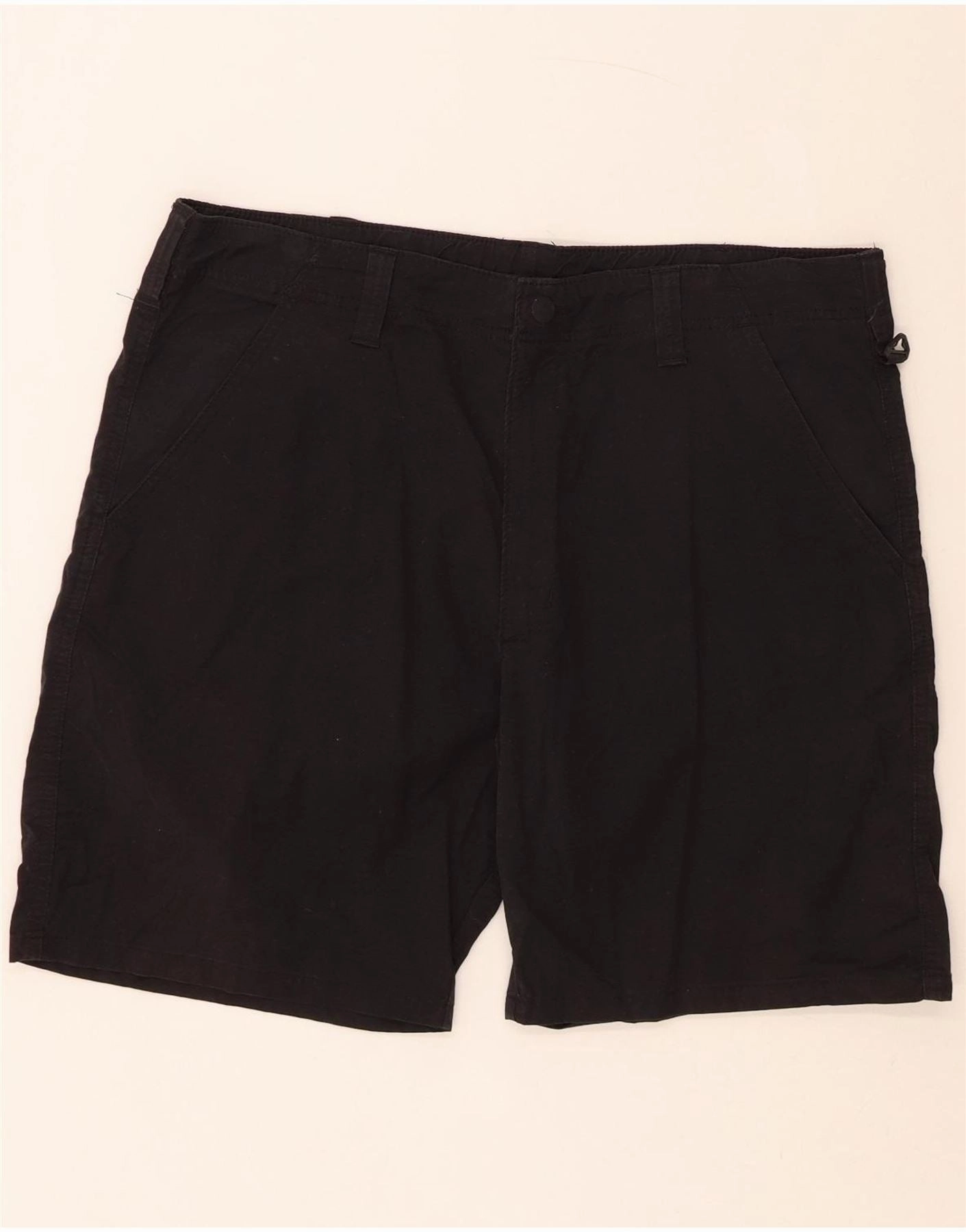 Hidden Storage Compartment WRANGLER Mens Chino Shorts W38 XL Black Cotton