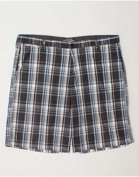 WRANGLER Mens Chino Shorts W40 XL Grey Check Cotton Summer Vibes Bacterial Growth Prevention