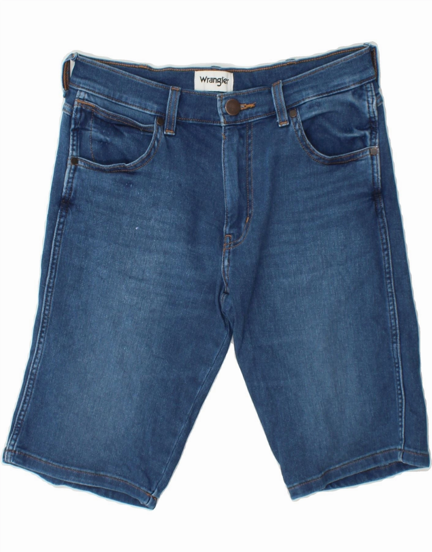 Preppy look WRANGLER Mens Colton Denim Shorts W29 Small Blue Cotton