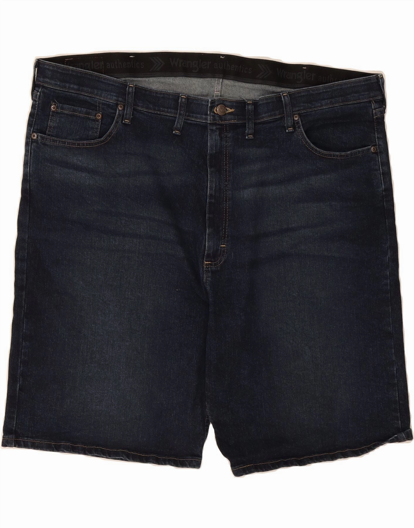 WRANGLER Mens Denim Shorts W44 2XL Blue Cotton Quick Fit Trend Essential