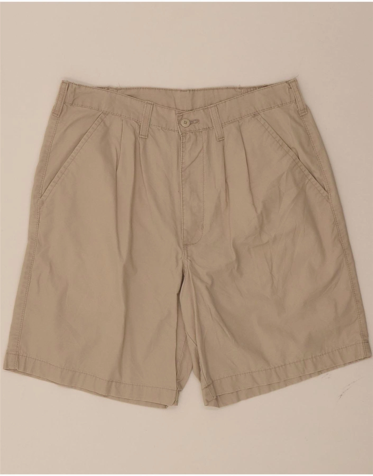 Sweat Wicking Lining WRANGLER Mens Pegged Chino Shorts W34 Large Beige Cotton