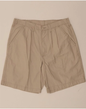 Sweat Wicking Lining WRANGLER Mens Pegged Chino Shorts W34 Large Beige Cotton