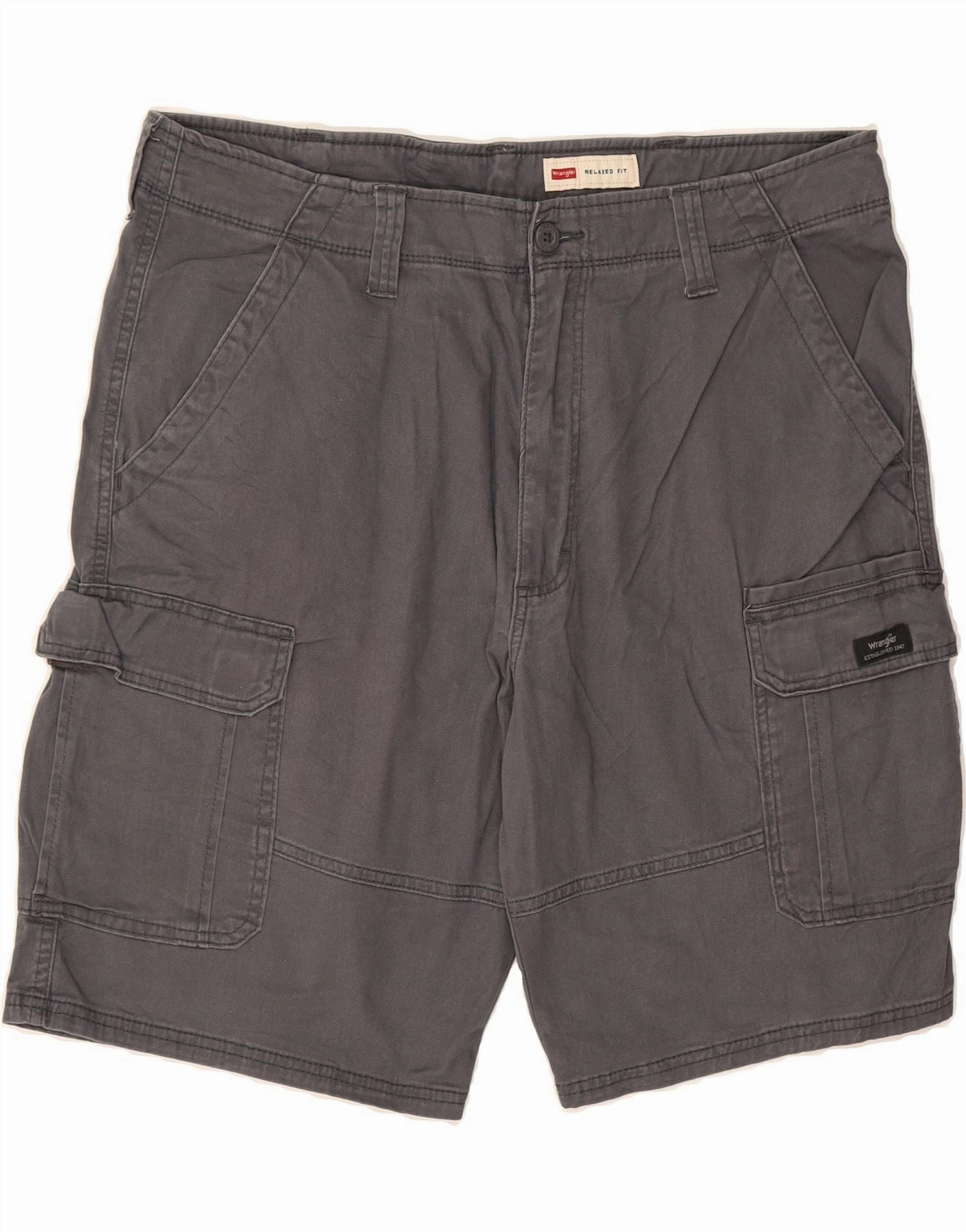 cycling attire Sport Performance WRANGLER Mens Relaxed Fit Cargo Shorts W38 XL Grey Cotton