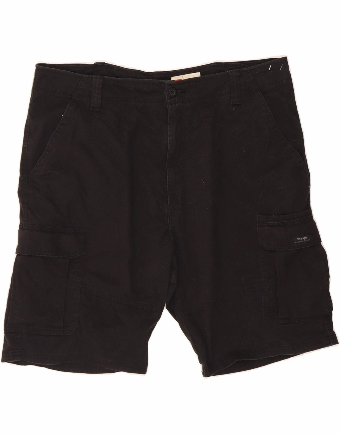 camping clothes Airy Touch WRANGLER Mens Relaxed Fit Cargo Shorts W40 XL  Black Cotton
