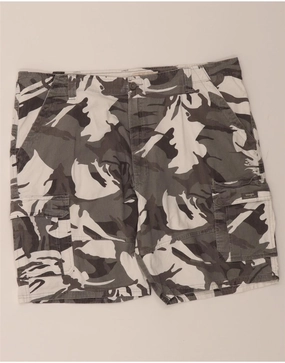 Move Friendly concert outfit WRANGLER Mens Relaxed Fit Cargo Shorts W42 2XL Grey Camouflage Cotton