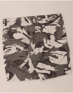 Easy Care Fabric Active Wear Shorts WRANGLER Mens Relaxed Fit Cargo Shorts W42 2XL Grey Camouflage Cotton
