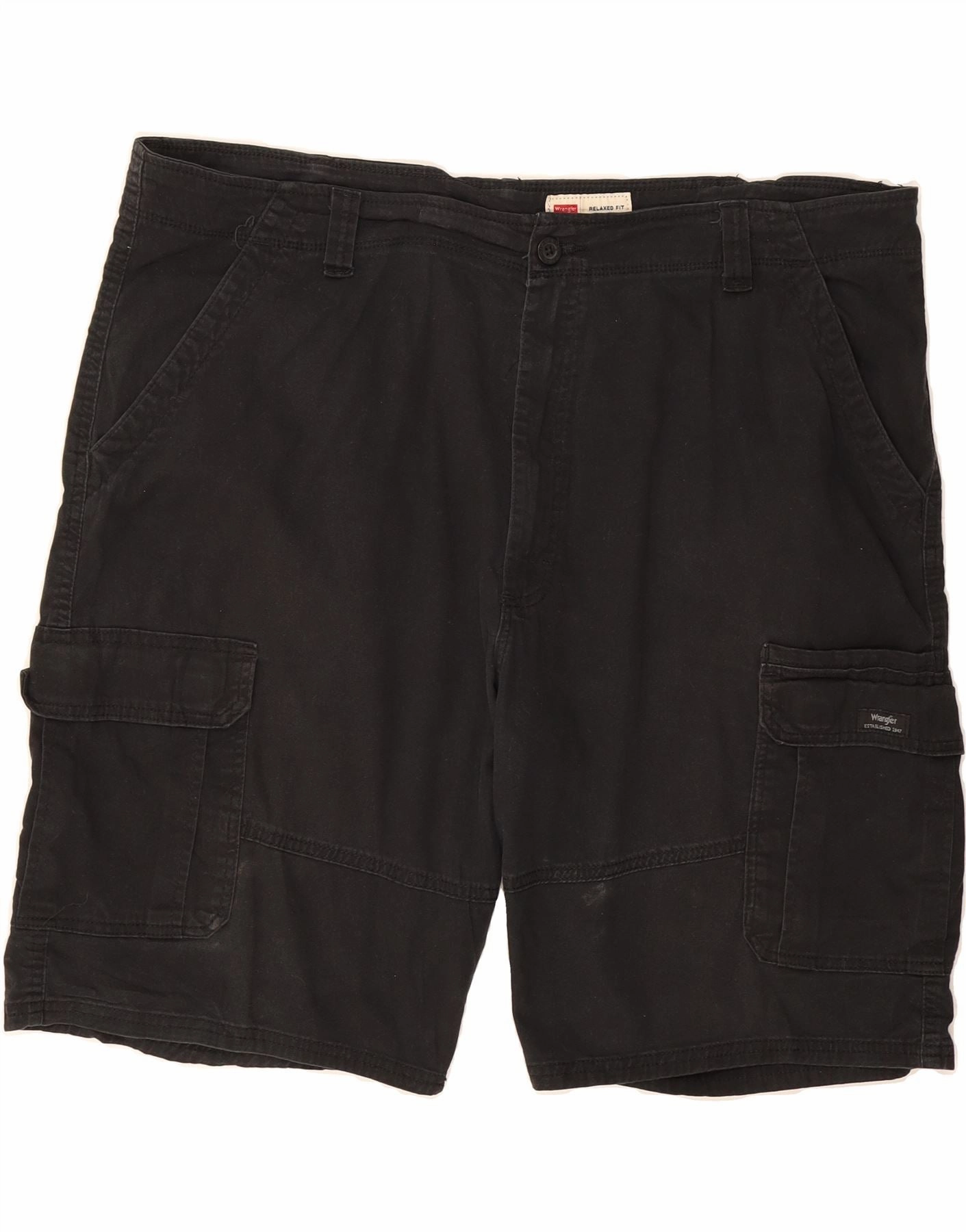 WRANGLER Mens Relaxed Fit Cargo Shorts W42 2XL Grey Cotton Versatile Layering Capability