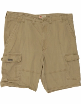 Sweat Wicking Fabric Timeless Look WRANGLER Mens Relaxed Fit Cargo Shorts W44 2XL Beige Cotton