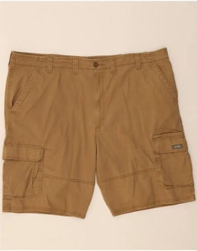 Teflon Coated Finish Daily Casual WRANGLER Mens Relaxed Fit Cargo Shorts W46 3XL Brown Cotton
