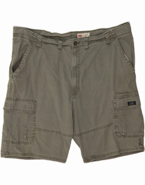 Neutral Tones WRANGLER Mens Relaxed Fit Cargo Shorts W46 3XL Green Cotton