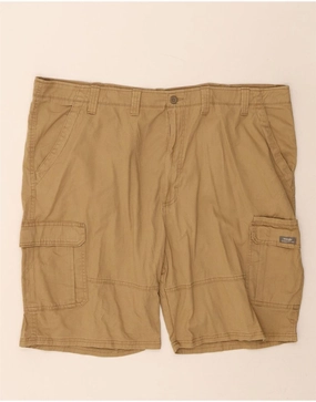 WRANGLER Mens Relaxed Fit Cargo Shorts W48 4XL Beige Cotton dance clothing Versatile Layering