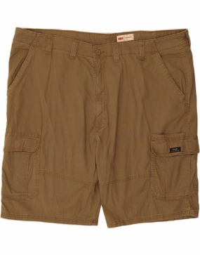 polo shirt factory work WRANGLER Mens Relaxed Fit Cargo Shorts W48 4XL  Brown Cotton