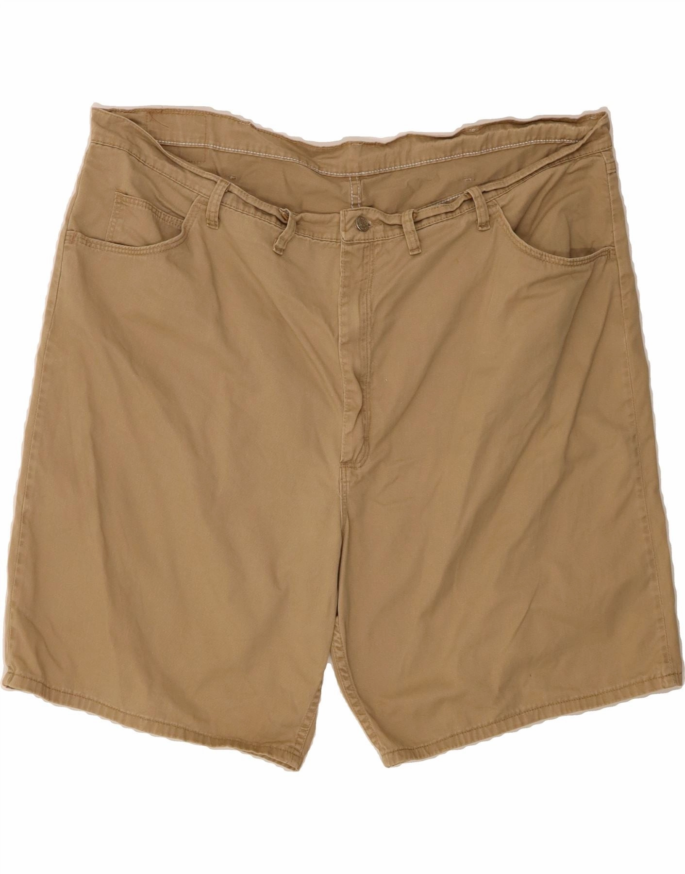 WRANGLER Mens Relaxed Fit Casual Shorts W46 3XL  Beige Cotton Soft Inner Lining