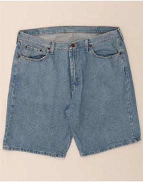 Move Friendly WRANGLER Mens Relaxed Fit Denim Shorts W40 XL Blue Cotton