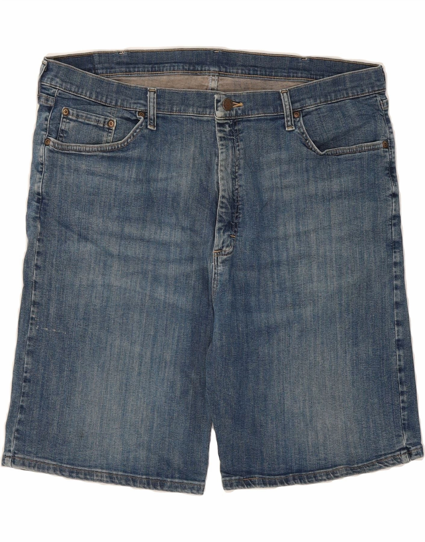 activewear option evening dress WRANGLER Mens Relaxed Fit Denim Shorts W42 2XL Blue Cotton