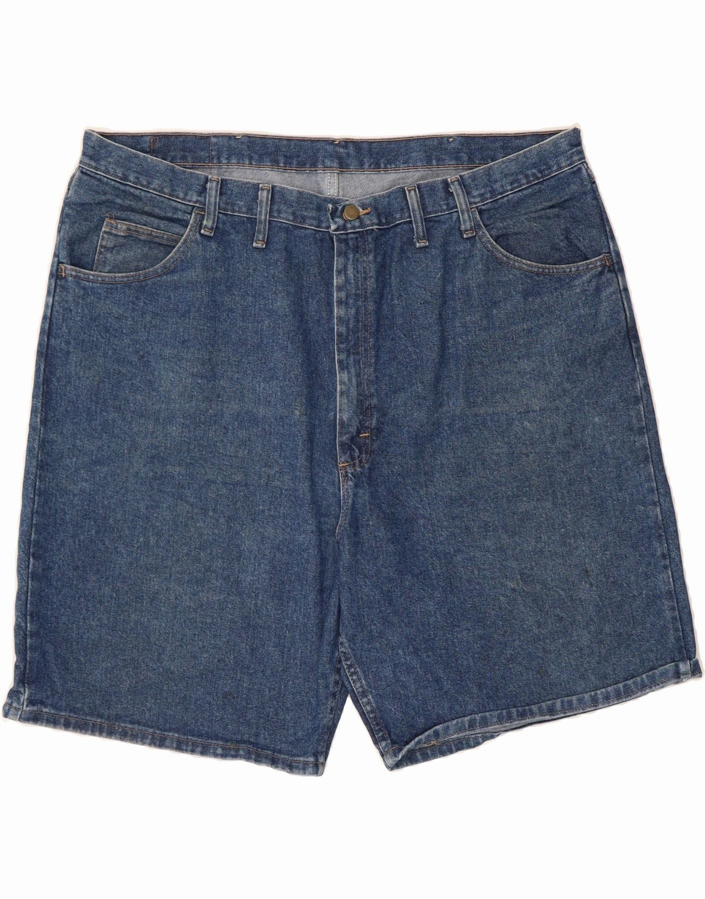 Yoga wear Easy Comfort Fit WRANGLER Mens Relaxed Fit Denim Shorts W44 2XL Blue Cotton