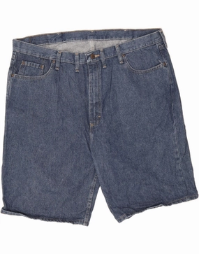 Active Ready WRANGLER Mens Relaxed Fit Denim Shorts W44 2XL Navy Blue Cotton