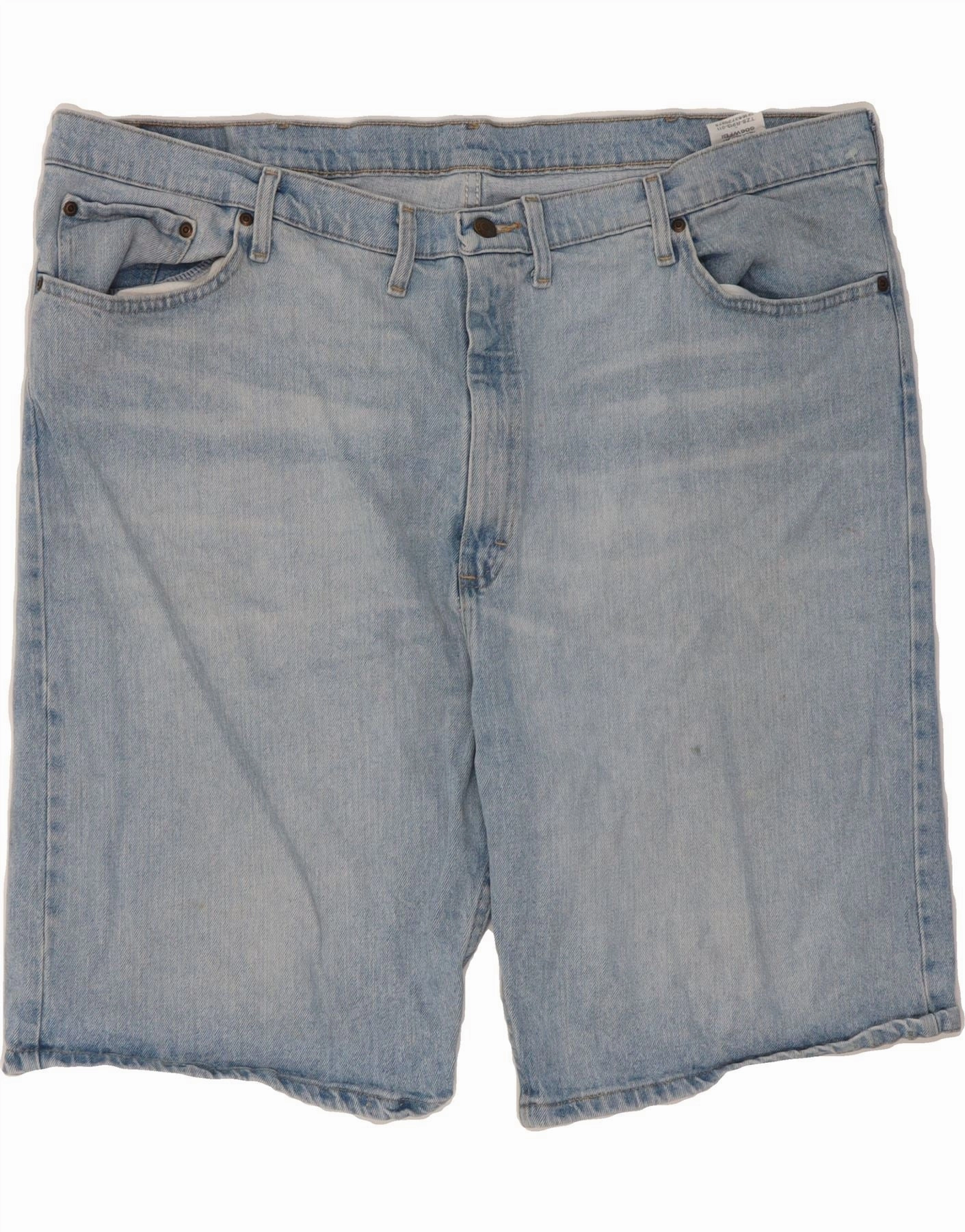 Sporty Vibe Wear Basic Feel WRANGLER Mens Relaxed Fit Denim Shorts W46 3XL Blue Cotton