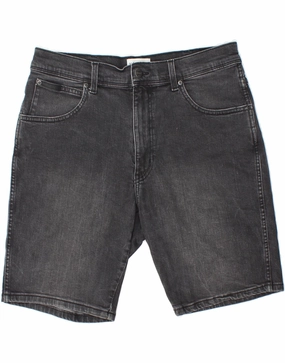 WRANGLER Mens Texas Denim Shorts W33 Medium Grey Cotton Active Layer