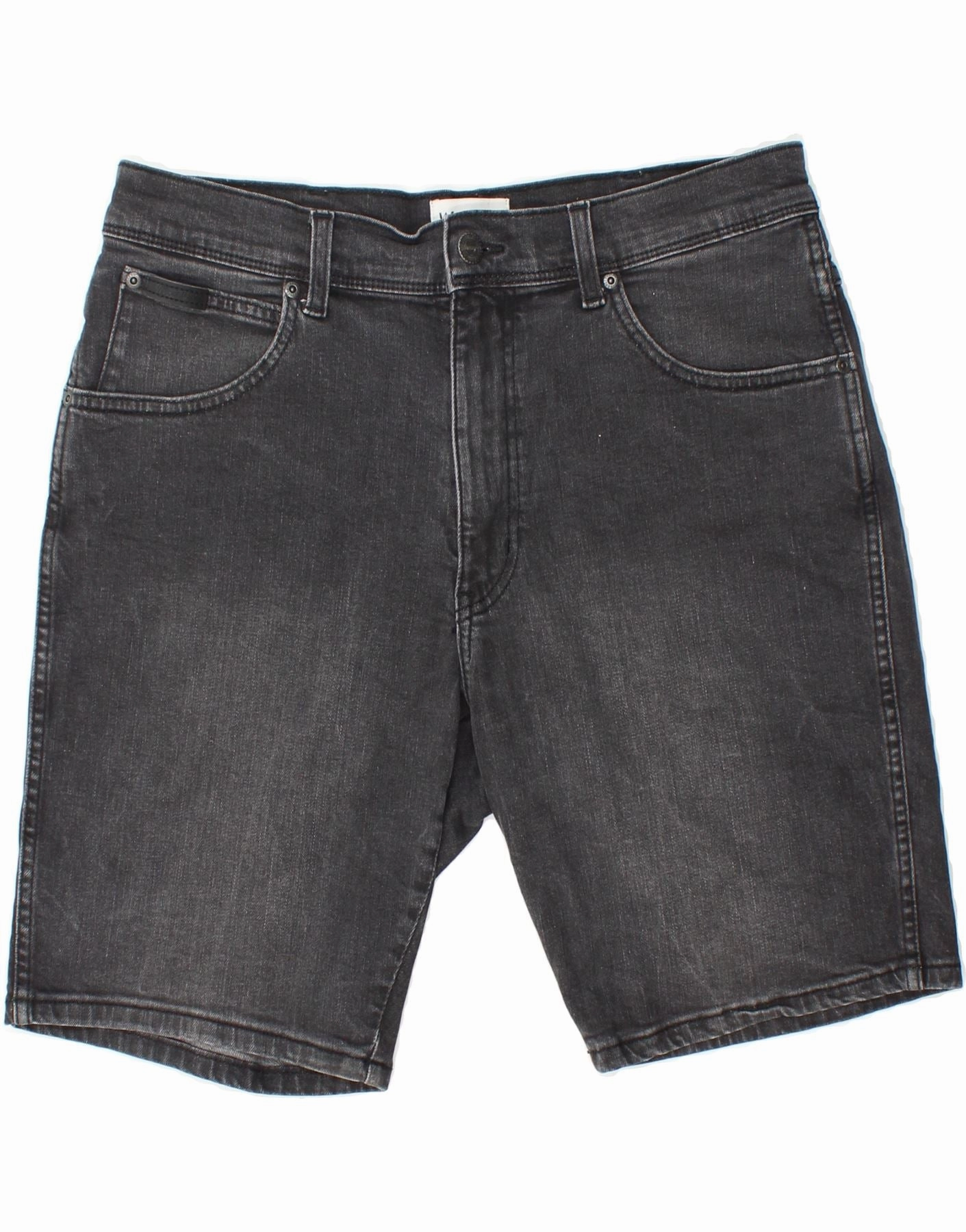 WRANGLER Mens Texas Denim Shorts W33 Medium Grey Cotton Active Layer