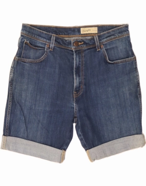 WRANGLER Mens Texas Stretch Denim Shorts W32 Medium Blue Cotton Body Movement