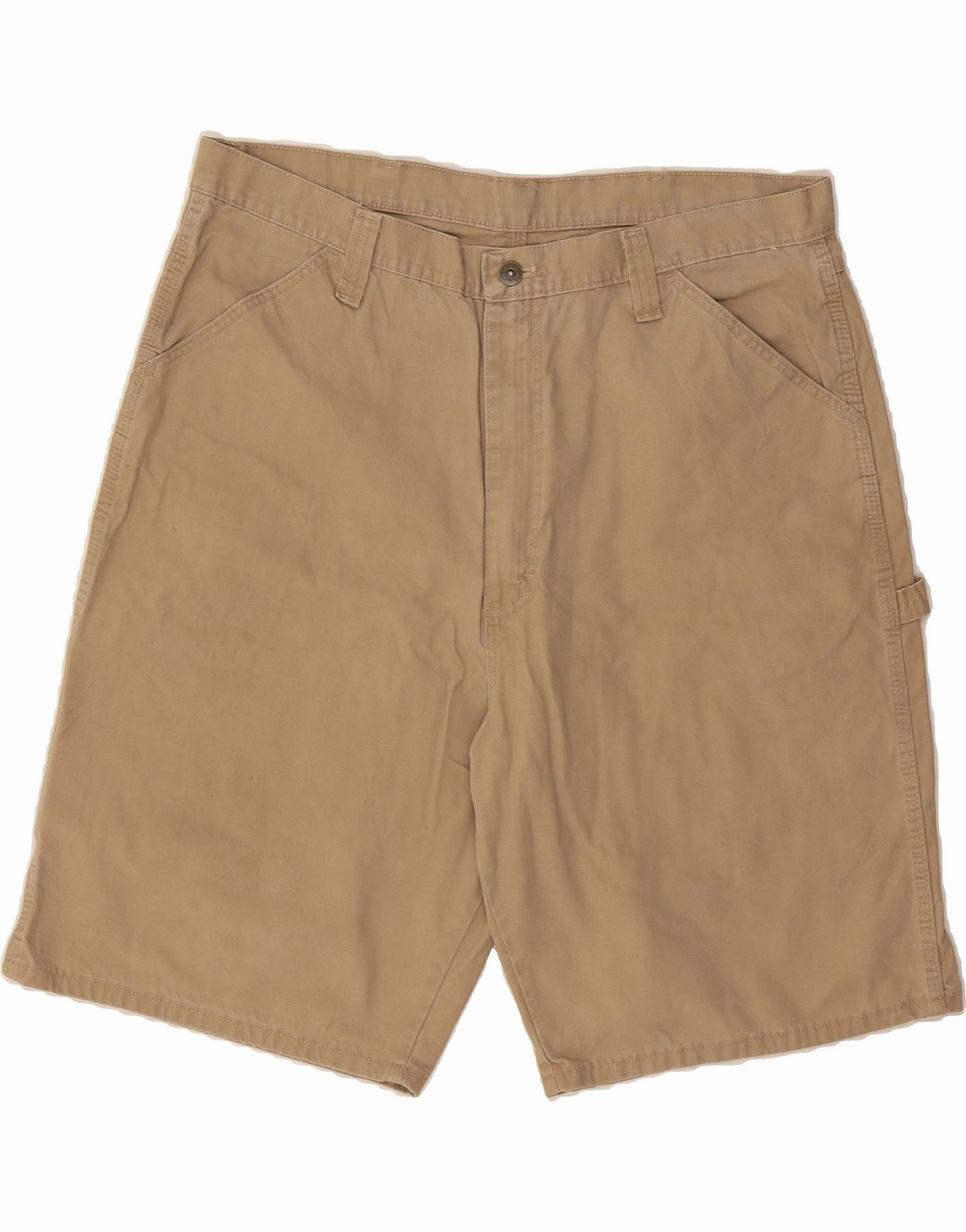 WRANGLER Mens Utility Cargo Shorts W38 XL  Brown Cotton athletic clothing Anti Chafe Seamless