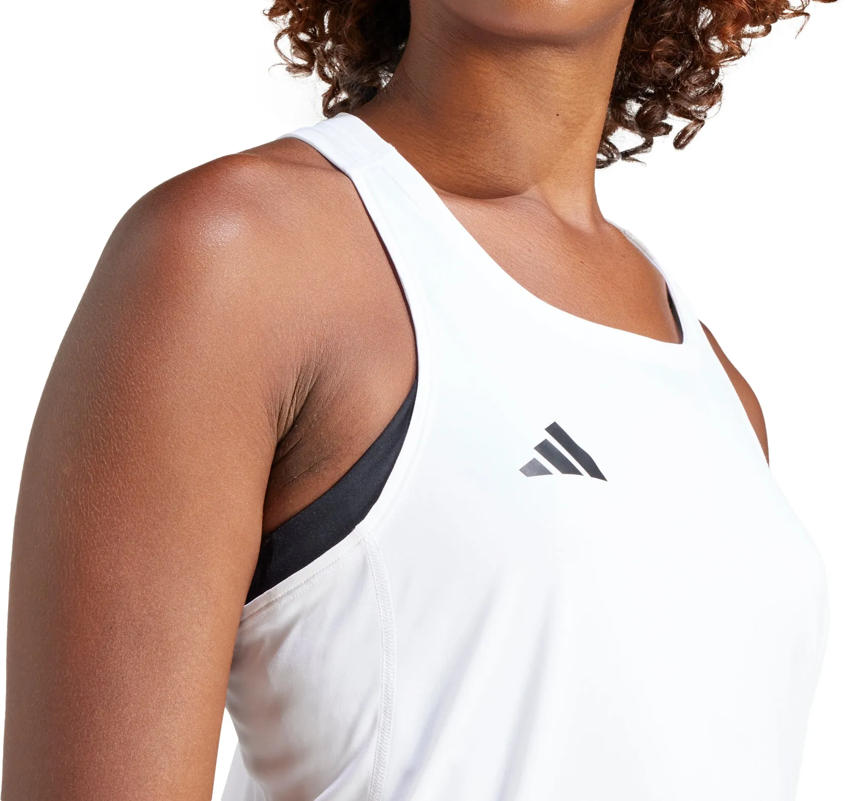 Summer Favorite Anti-bacterial adidas Adizero Essentials Womens Running Vest Tank Top - White