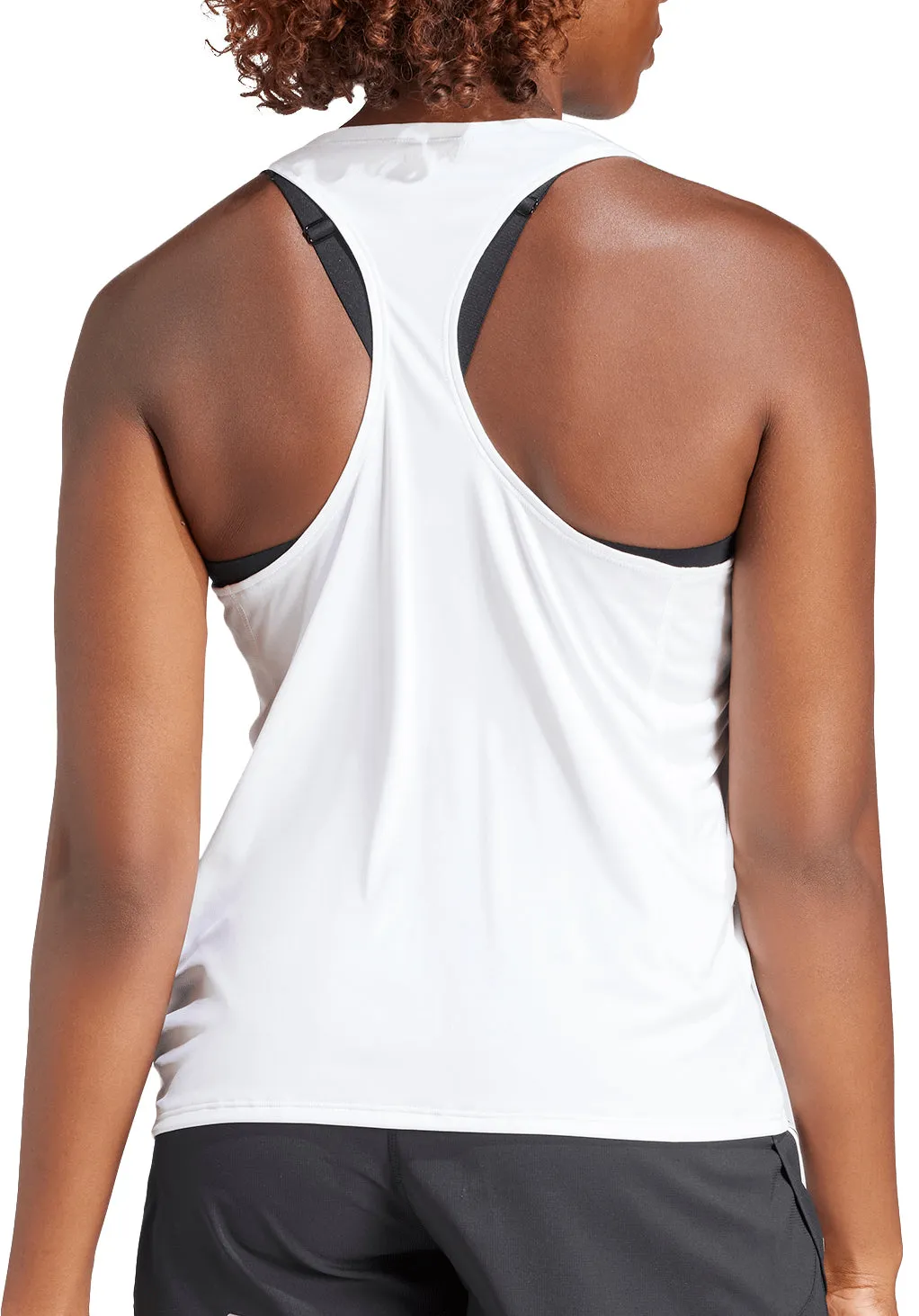adidas Adizero Essentials Womens Running Vest Tank Top - White Beach Wear Geometric precision