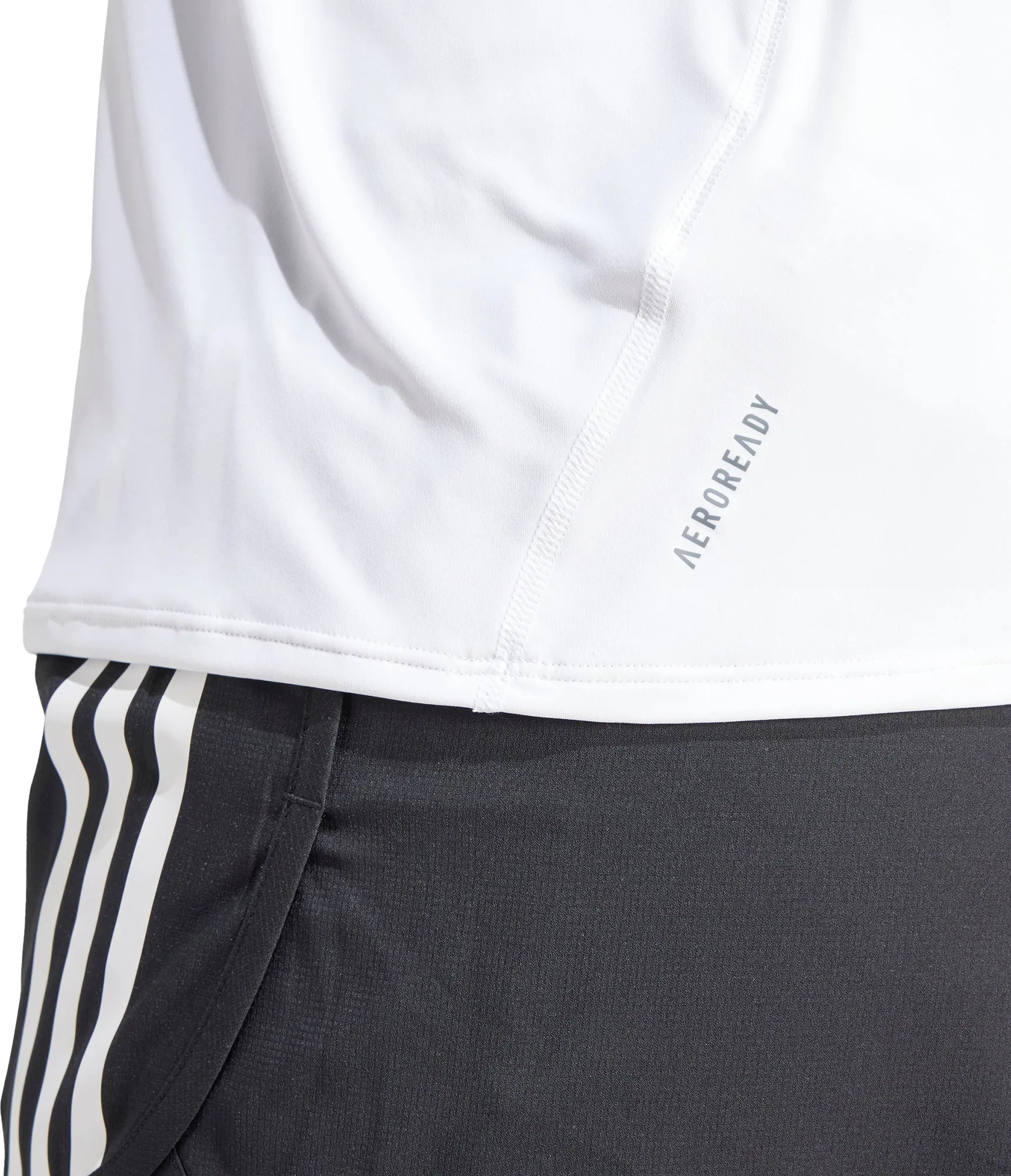 adidas Adizero Essentials Womens Running Vest Tank Top - White Wrinkle Free Fabric Everyday apparel