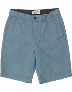 PENGUIN Mens Chino Shorts W30 Medium  Blue Cotton Slim Motion Fit