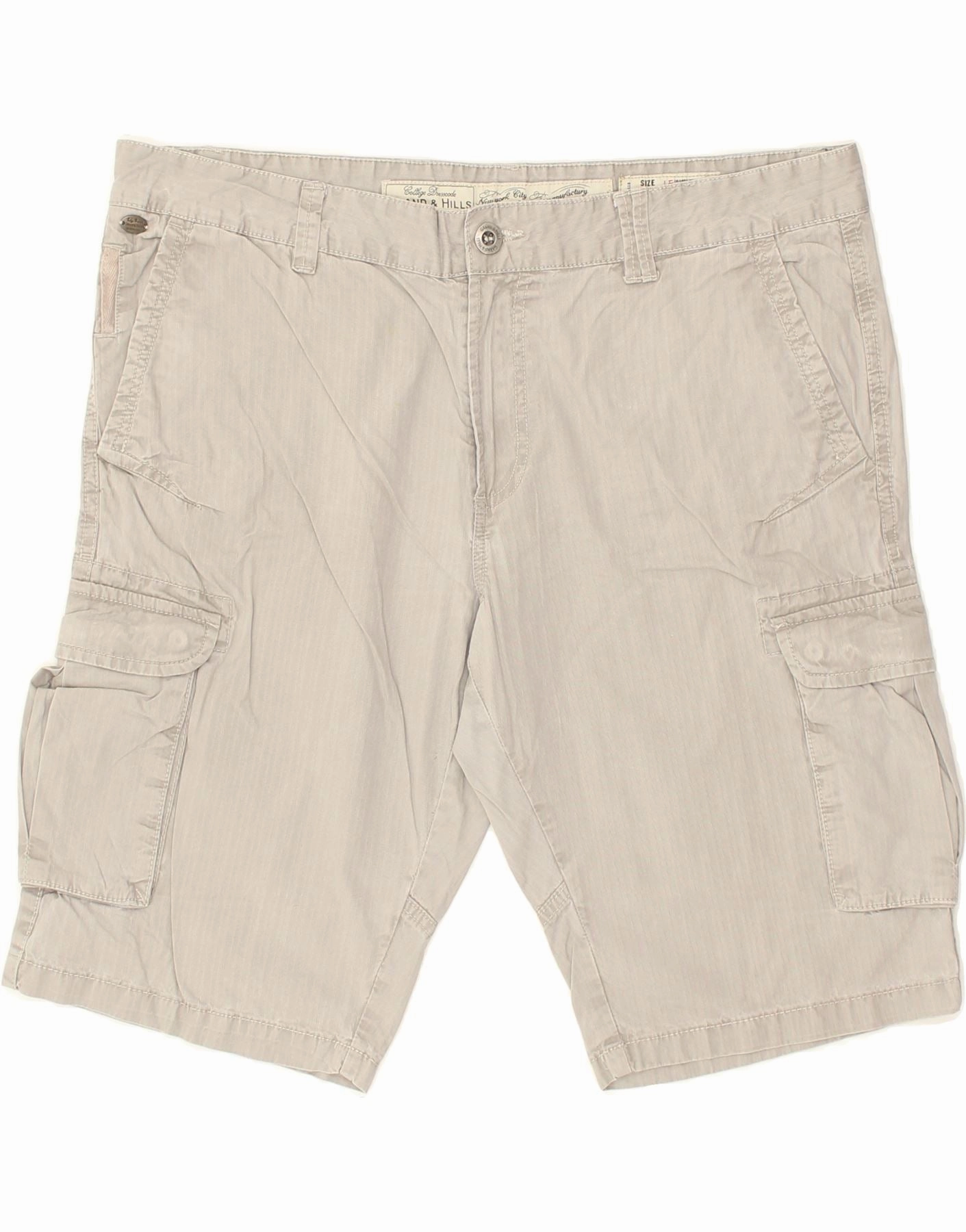 VINTAGE Mens Cargo Shorts W40 XL Grey Cotton cool tones Dynamic Flex Zones