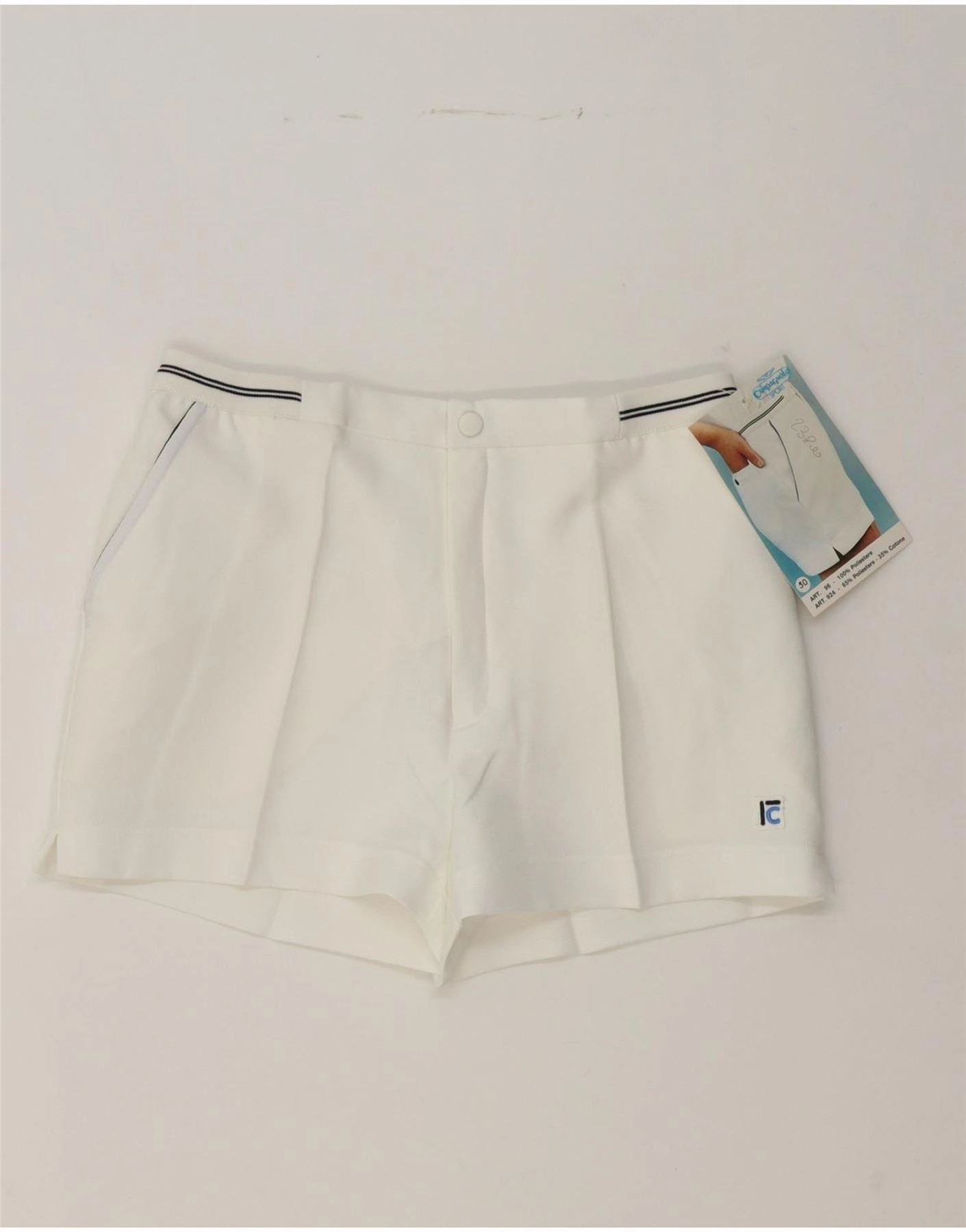 All Weather Fit Basic Feel CAMPAGNOLO Mens Chino Shorts IT 50 Large W38 White Polyester