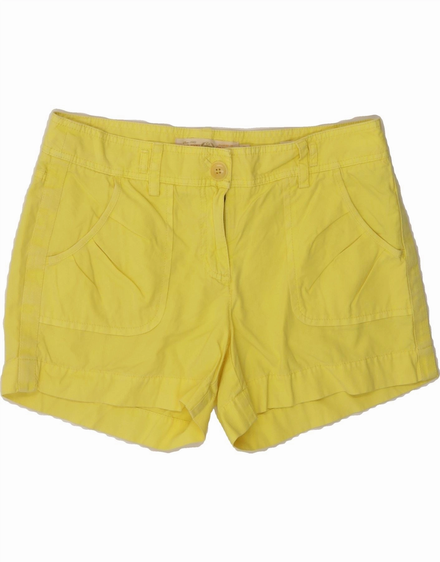 J. CREW Mens Chino Shorts US 6 Medium W32  Yellow Cotton Flex Waist System Slim Waistband